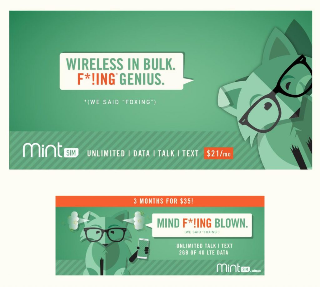 Mint Mobile Creative Display Advertising Example