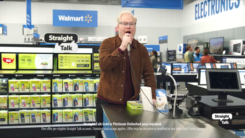 Jim Gaffigan At Walmart In Straight Talk TV Ad